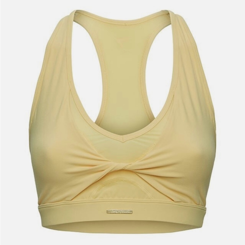 NWOT Gymshark Women’s Light Yellow Racerback Sports Bra sz XS